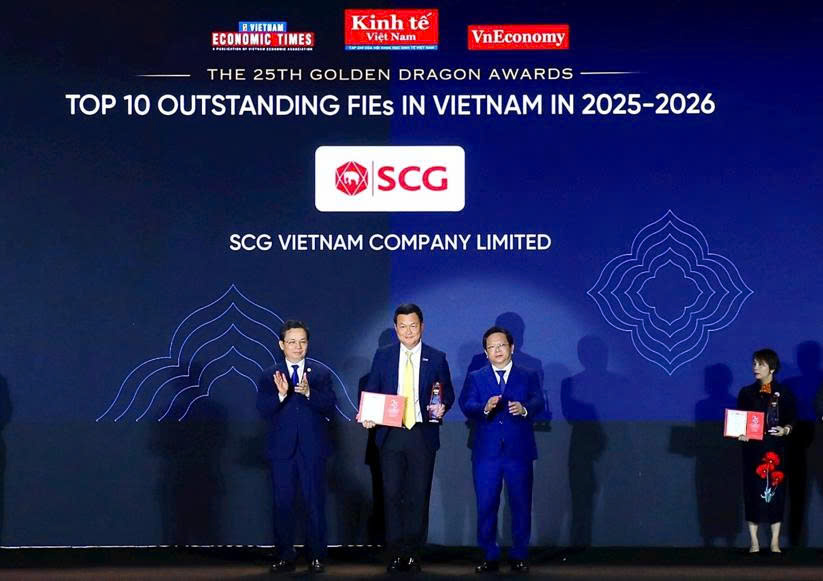 SCG được vinh danh tại Giải thưởng Rồng Vàng năm thứ năm liên tiếp và nằm trong Top 10 Doanh nghiệp có vốn đầu tư nước ngoài (FDI) tiêu biểu tại Việt Nam giai đoạn 2025–2026.