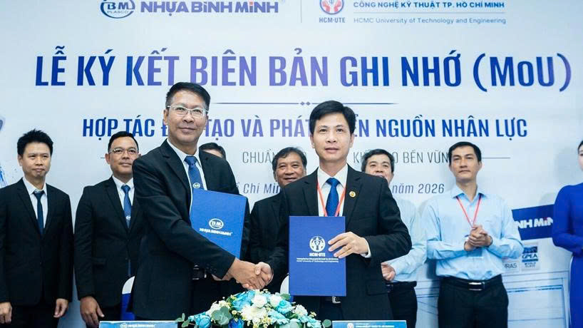 Công ty Cổ phần Nhựa Bình Minh chính thức khánh thành Trung tâm Đào tạo Nhựa Bình Minh (BMP Academy) và ký kết hợp tác với Trường Đại học Sư phạm Kỹ thuật TP. Hồ Chí Minh nhằm gắn kết hoạt động đào tạo với nhu cầu thực tiễn của ngành.